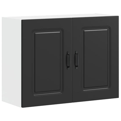 vidaXL Kitchen Wall Cabinet "Kalmar" Black Engineered Wood