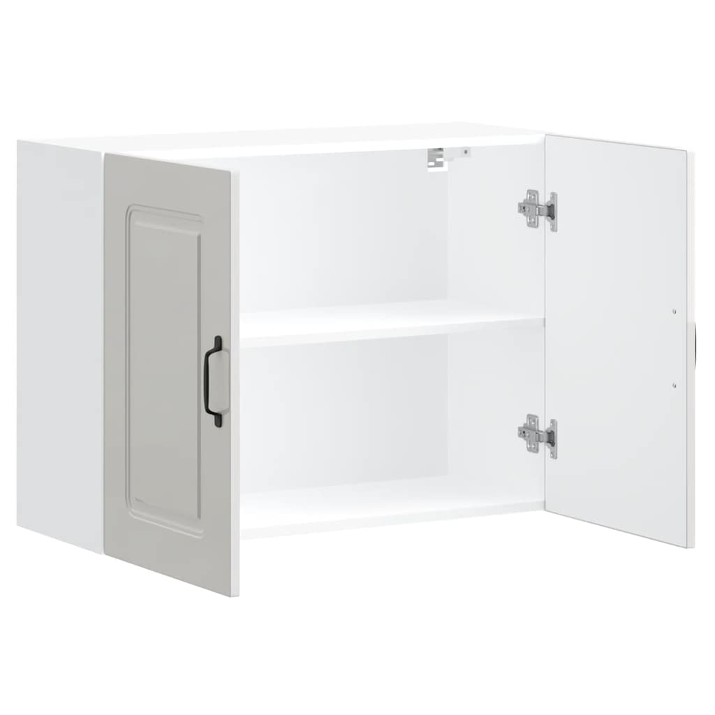 vidaXL Kitchen Wall Cabinet "Kalmar" High Gloss White Engineered Wood