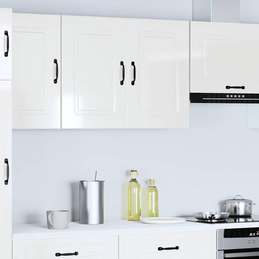 vidaXL Kitchen Wall Cabinet "Kalmar" High Gloss White Engineered Wood