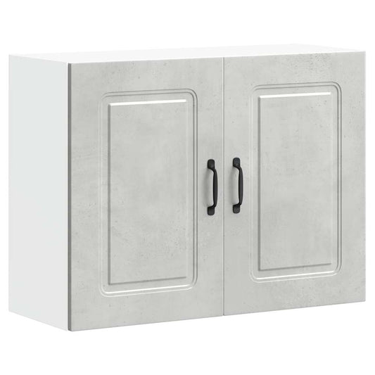 vidaXL Kitchen Wall Cabinet "Kalmar" Concrete Grey Engineered Wood