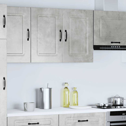 vidaXL Kitchen Wall Cabinet "Kalmar" Concrete Grey Engineered Wood