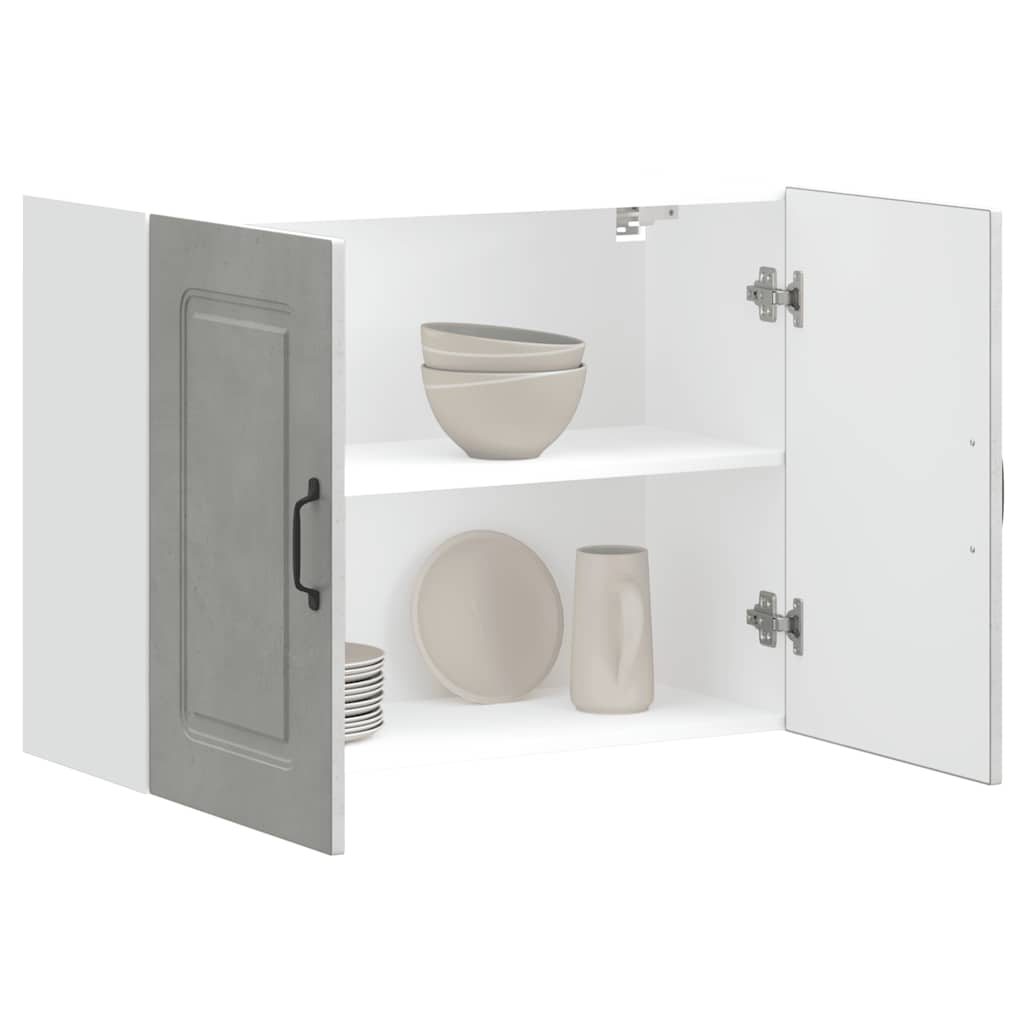 vidaXL Kitchen Wall Cabinet Kalmar Concrete Grey Engineered Wood