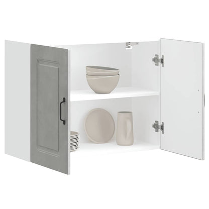 vidaXL Kitchen Wall Cabinet "Kalmar" Concrete Grey Engineered Wood