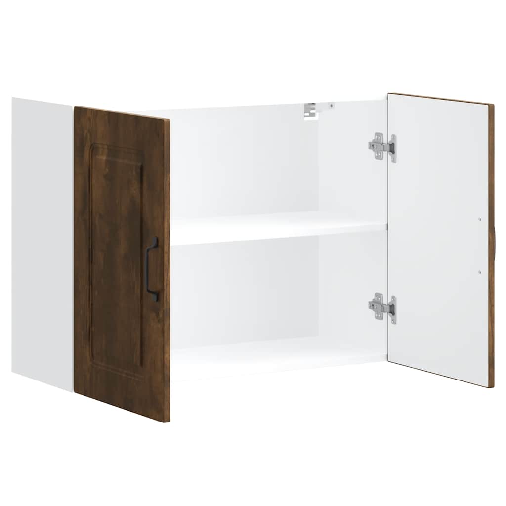 vidaXL Kitchen Wall Cabinet "Kalmar" Smoked Oak Engineered Wood