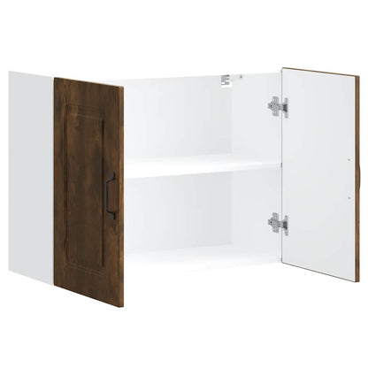 vidaXL Kitchen Wall Cabinet "Kalmar" Smoked Oak Engineered Wood