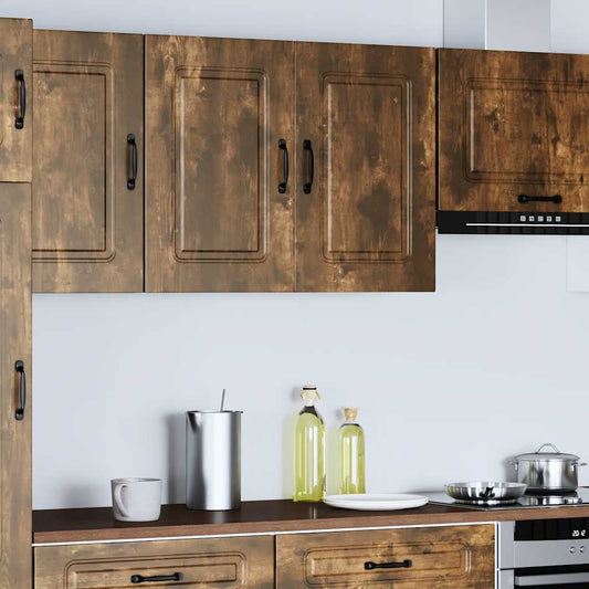 vidaXL Kitchen Wall Cabinet "Kalmar" Smoked Oak Engineered Wood