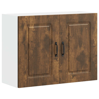 vidaXL Kitchen Wall Cabinet "Kalmar" Smoked Oak Engineered Wood