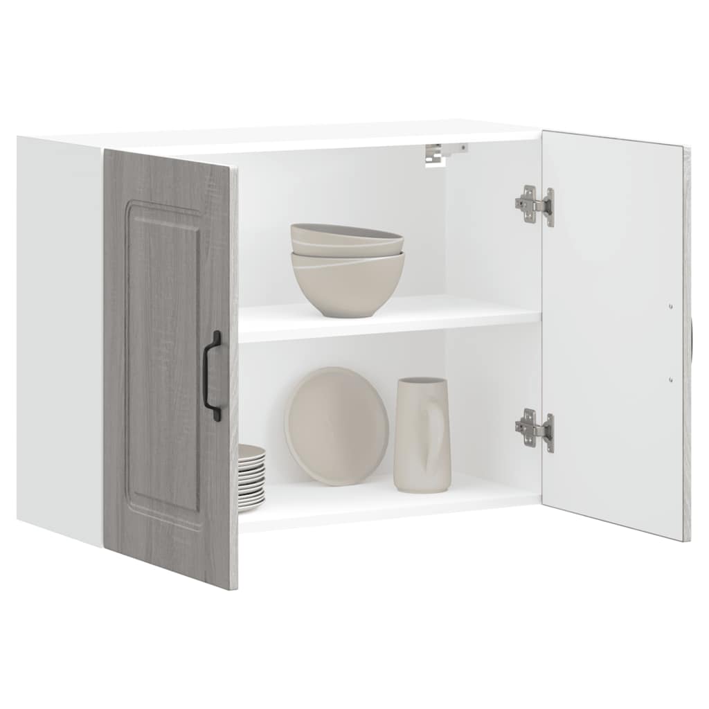 vidaXL Kitchen Wall Cabinet "Kalmar" Grey Sonoma Engineered Wood