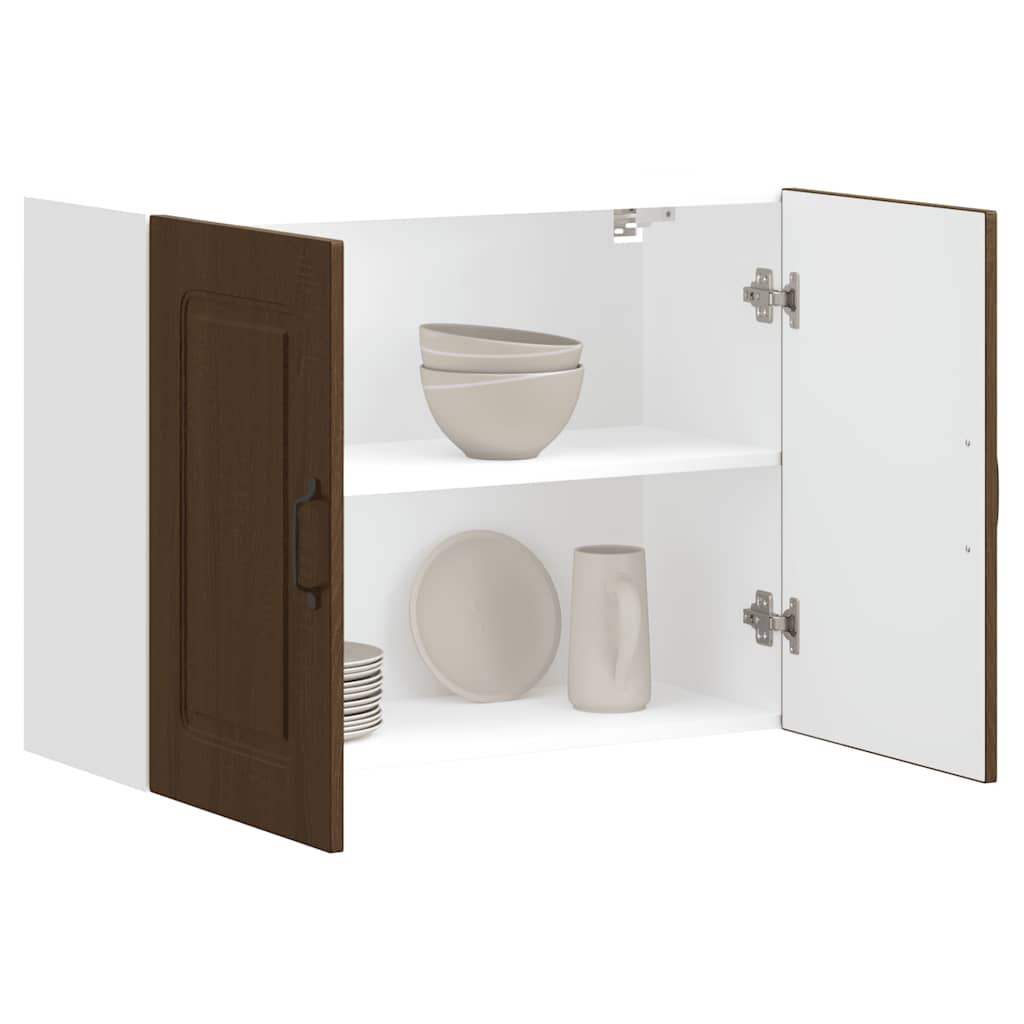 vidaXL Kitchen Wall Cabinet "Kalmar" Brown Oak Engineered Wood