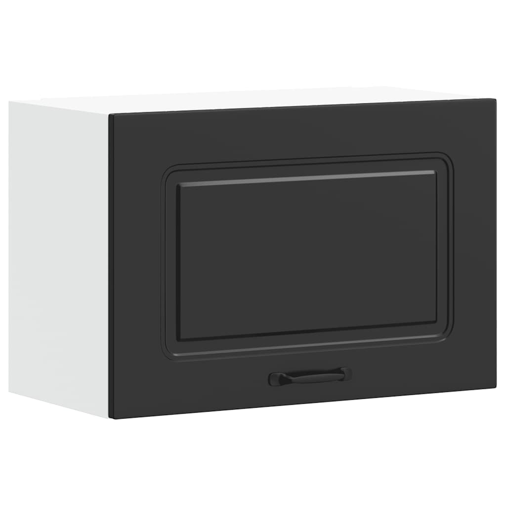 vidaXL Kitchen Wall Cabinet "Kalmar" Black Engineered Wood