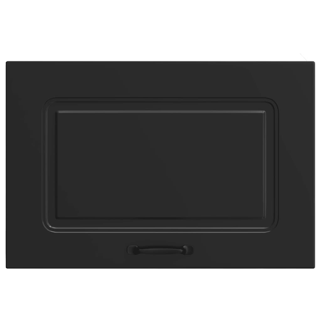vidaXL Kitchen Wall Cabinet "Kalmar" Black Engineered Wood
