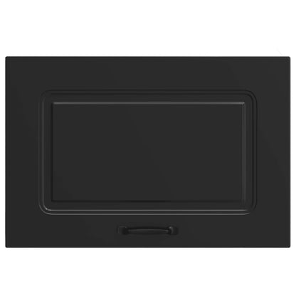 vidaXL Kitchen Wall Cabinet "Kalmar" Black Engineered Wood