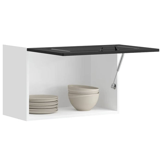 vidaXL Kitchen Wall Cabinet "Kalmar" Black Engineered Wood