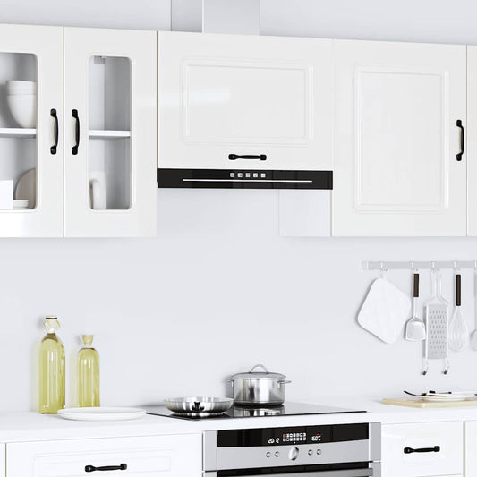 vidaXL Kitchen Wall Cabinet "Kalmar" High Gloss White Engineered Wood