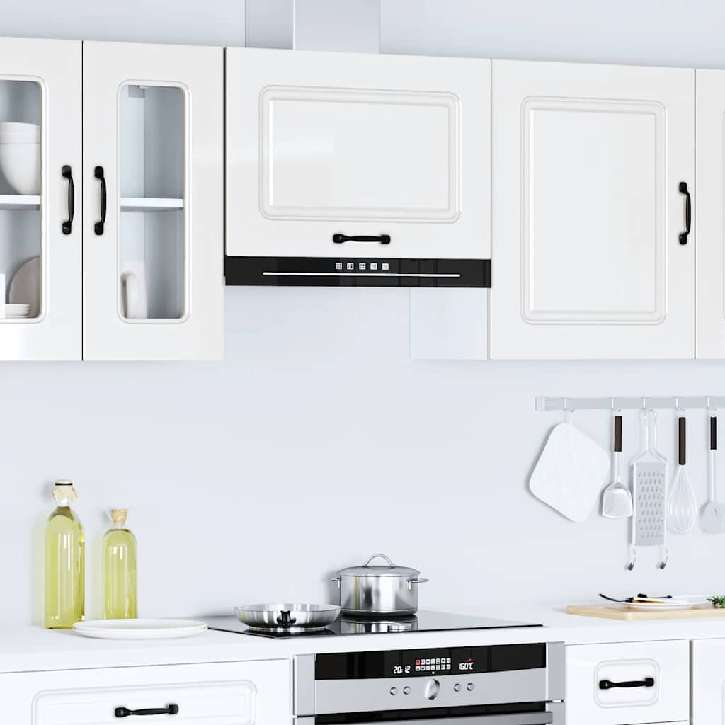 vidaXL Kitchen Wall Cabinet Kalmar High Gloss White Engineered Wood