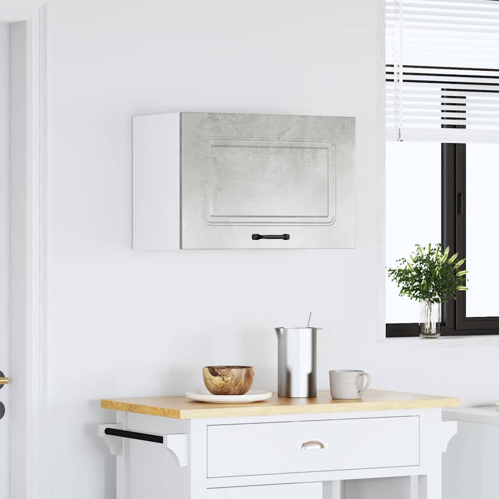 vidaXL Kitchen Wall Cabinet "Kalmar" Concrete Grey Engineered Wood