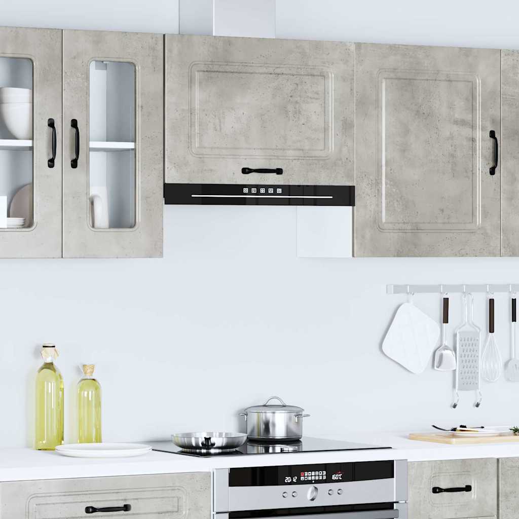 vidaXL Kitchen Wall Cabinet "Kalmar" Concrete Grey Engineered Wood