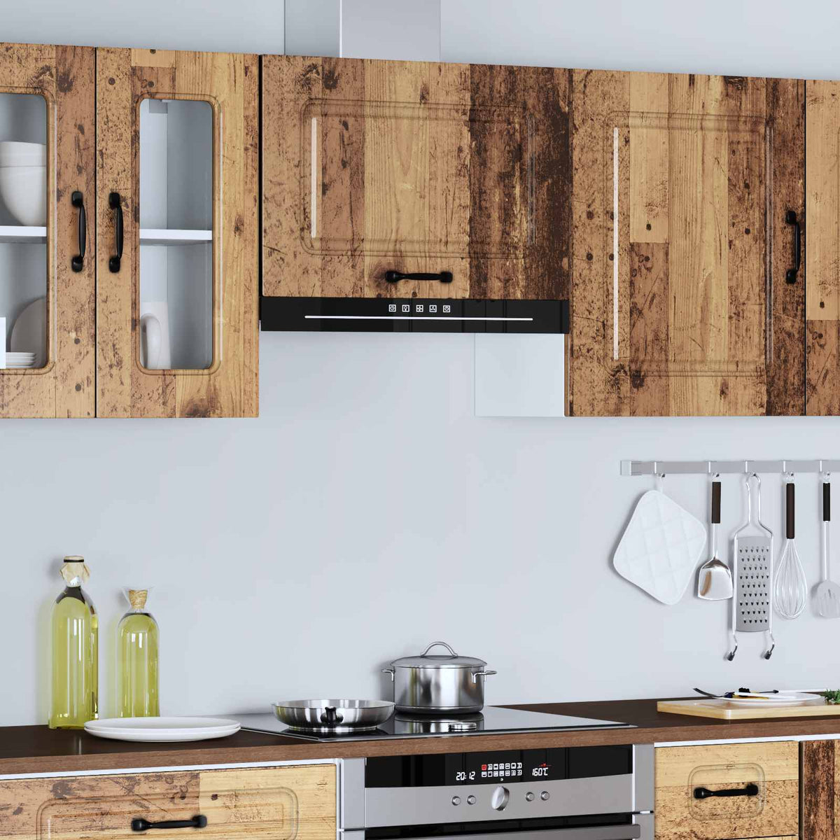 vidaXL Kitchen Wall Cabinet "Kalmar" Old Wood Engineered Wood