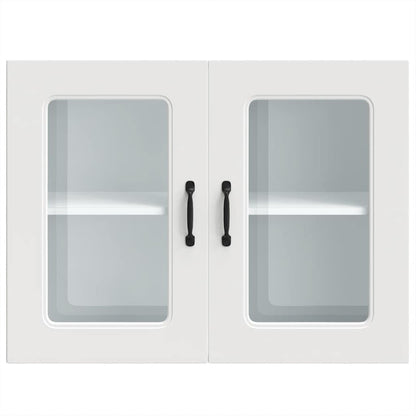 vidaXL Kitchen Wall Cabinet with Glass Door "Kalmar" White Engineered Wood
