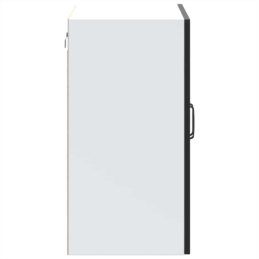 vidaXL Kitchen Wall Cabinet with Glass Door Kalmar Black Engineered Wood