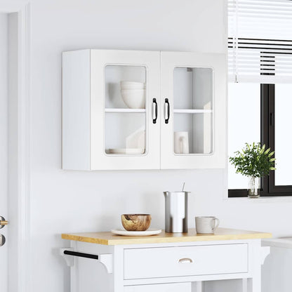 vidaXL Kitchen Wall Cabinet with Glass Door "Kalmar" High Gloss White