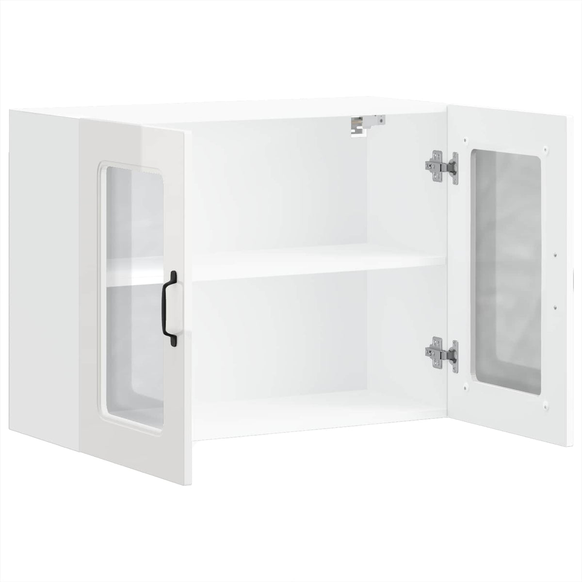 vidaXL Kitchen Wall Cabinet with Glass Door "Kalmar" High Gloss White