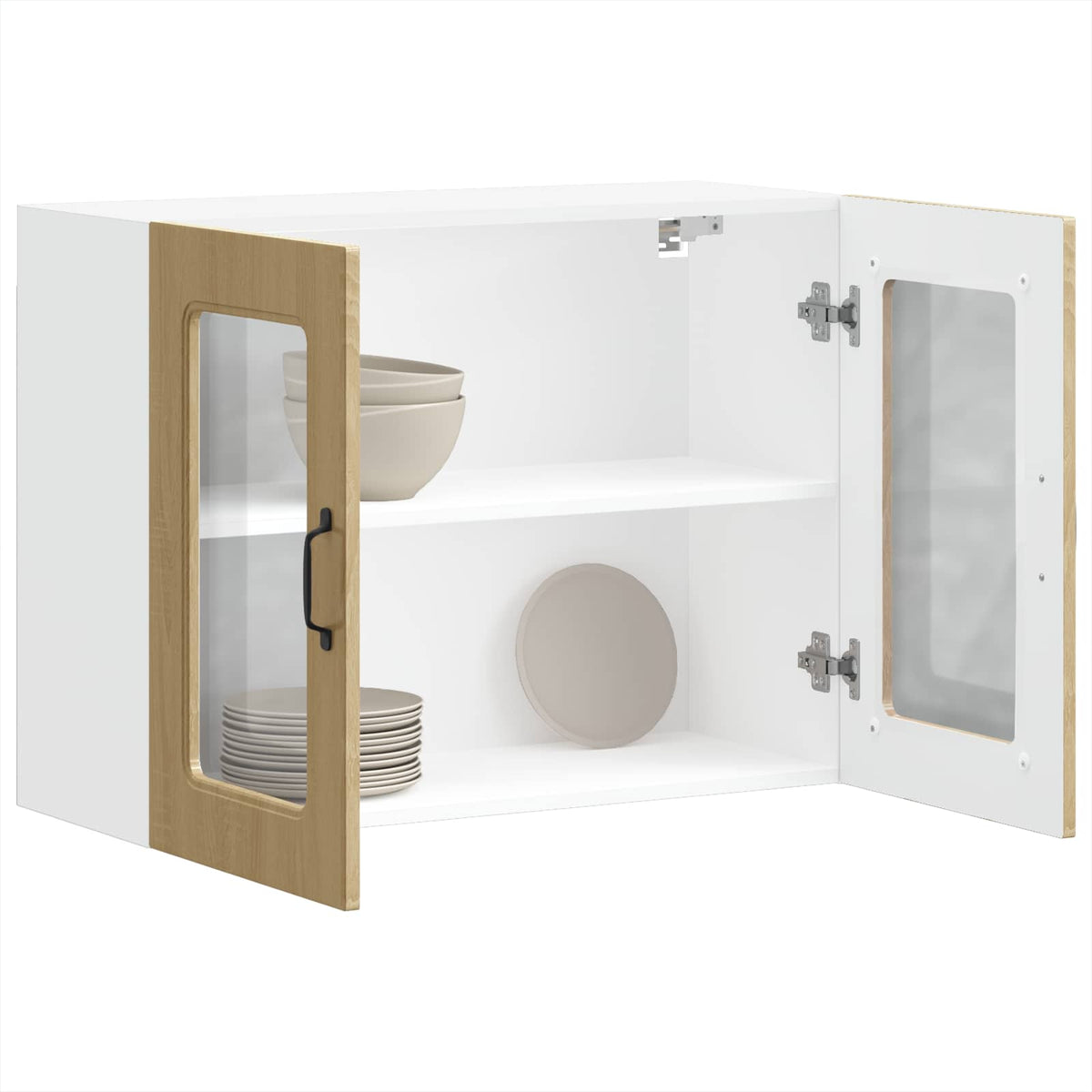 vidaXL Kitchen Wall Cabinet with Glass Door "Kalmar" Sonoma Oak