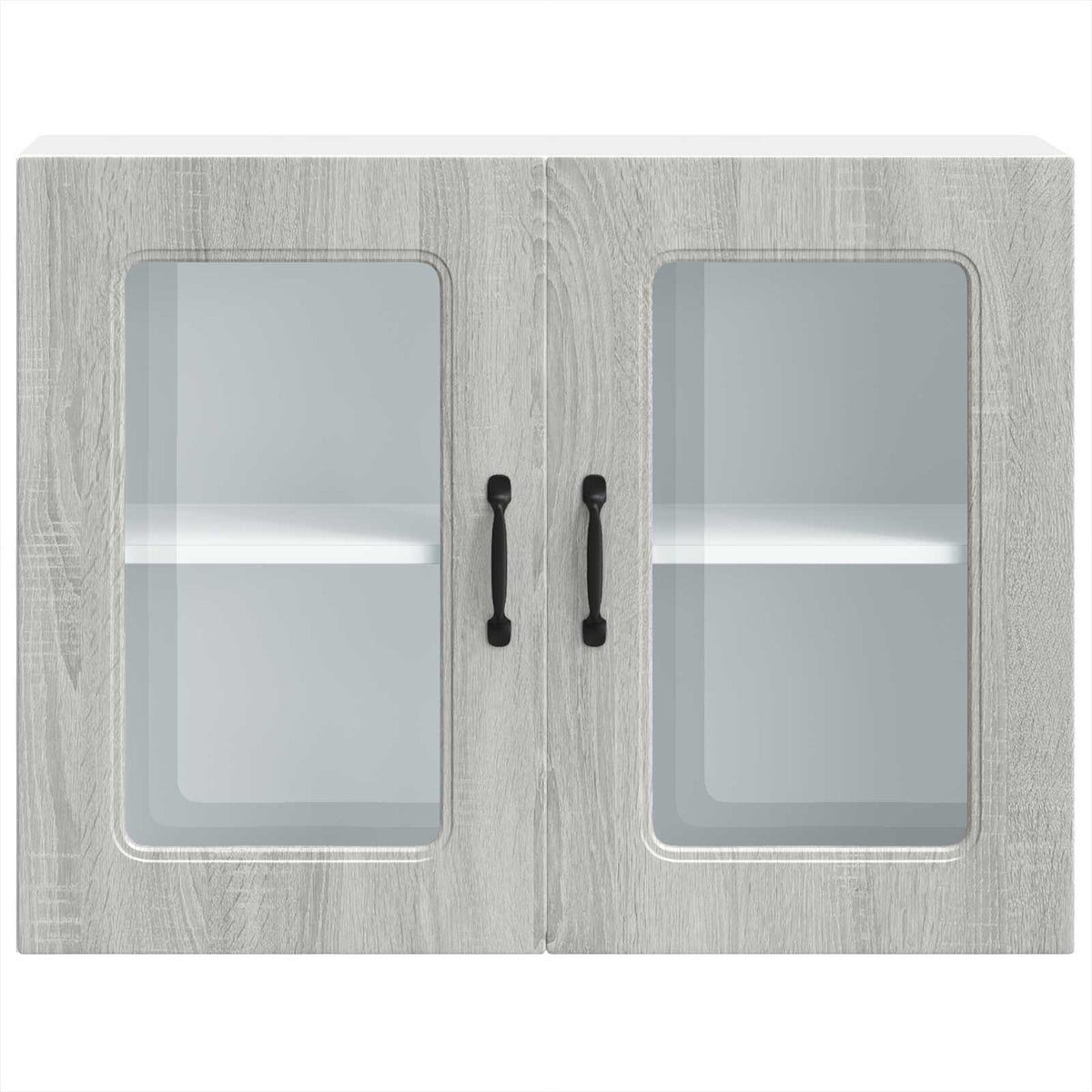 vidaXL Kitchen Wall Cabinet with Glass Door "Kalmar" Grey Sonoma