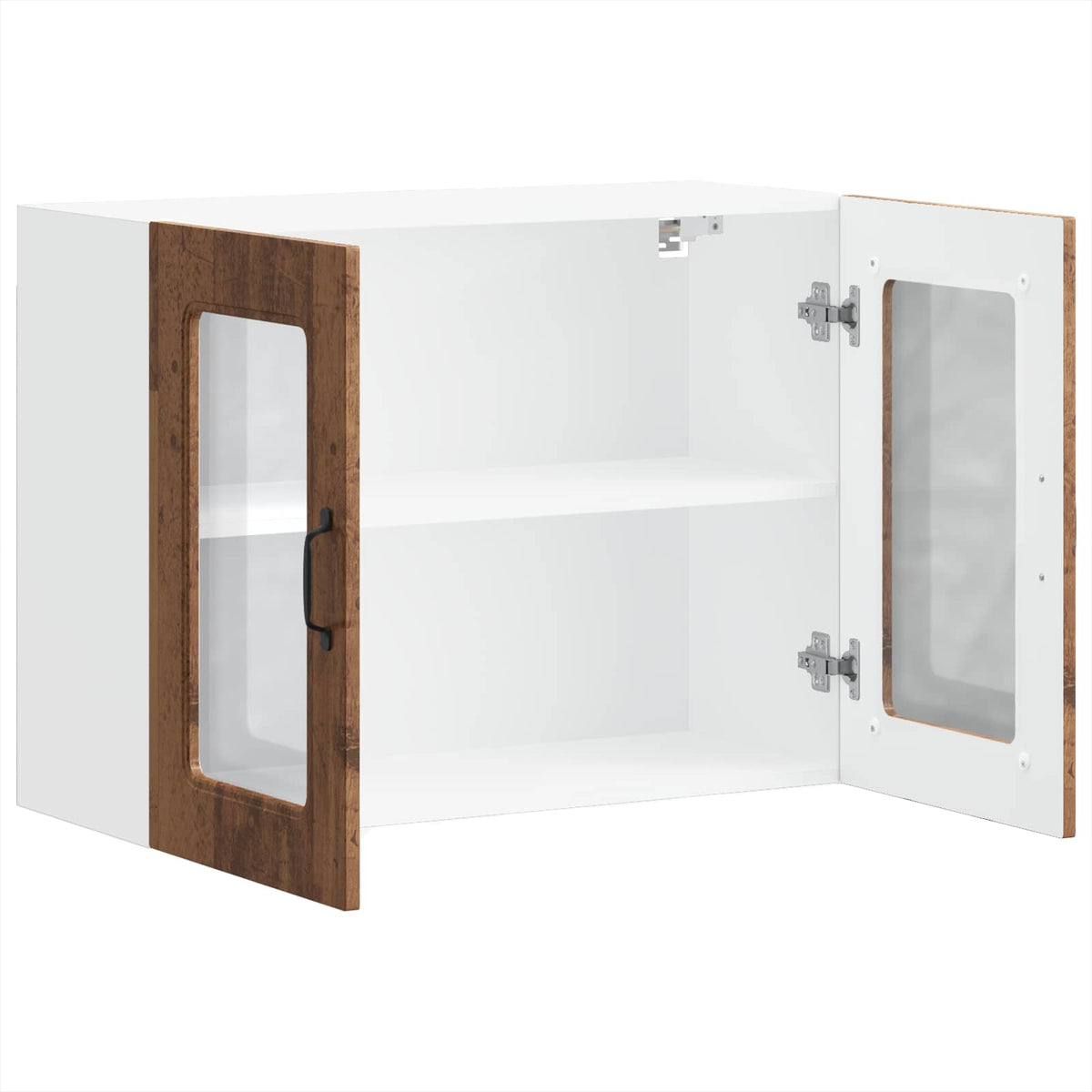vidaXL Kitchen Wall Cabinet with Glass Door "Kalmar" Old Wood