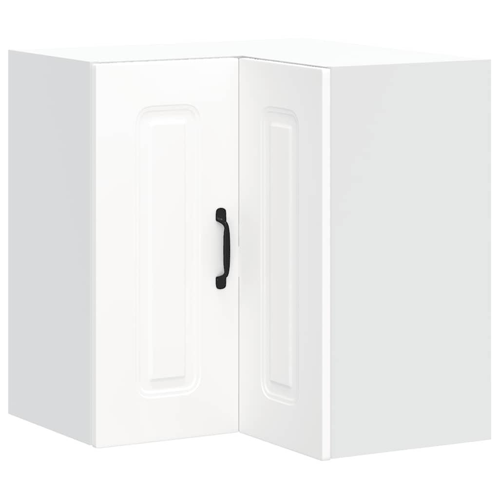 vidaXL Kitchen Wall Corner Cabinet "Kalmar" White Engineered Wood
