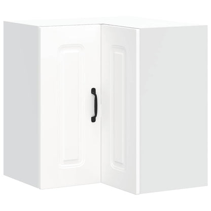 vidaXL Kitchen Wall Corner Cabinet "Kalmar" White Engineered Wood