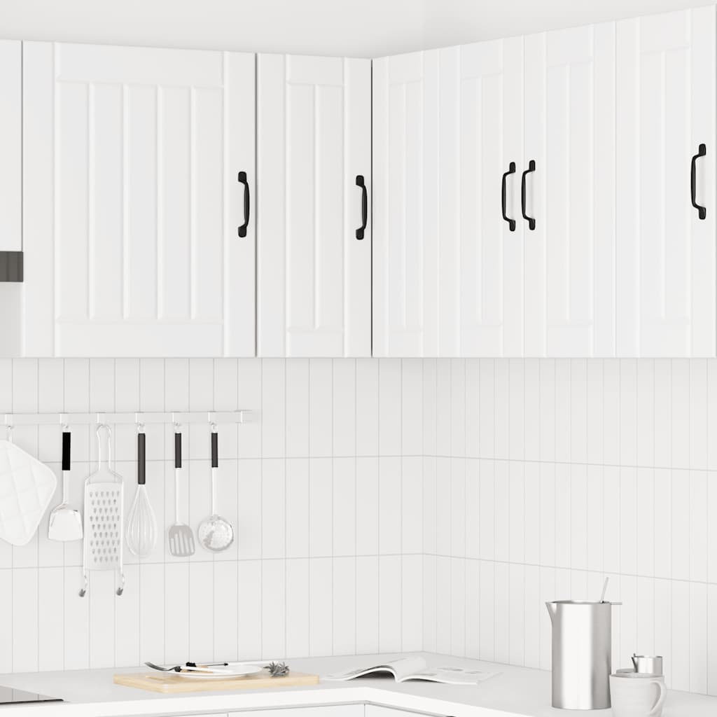 vidaXL Kitchen Wall Corner Cabinet "Kalmar" White Engineered Wood