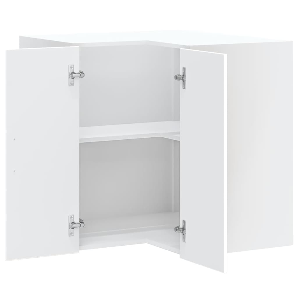 vidaXL Kitchen Wall Corner Cabinet "Kalmar" White Engineered Wood