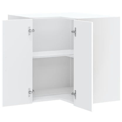 vidaXL Kitchen Wall Corner Cabinet "Kalmar" White Engineered Wood