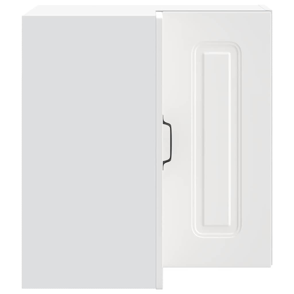 vidaXL Kitchen Wall Corner Cabinet "Kalmar" White Engineered Wood