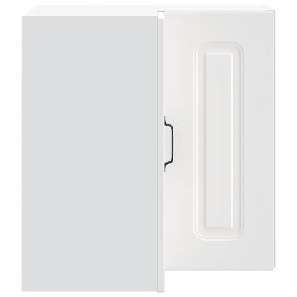 vidaXL Kitchen Wall Corner Cabinet "Kalmar" White Engineered Wood