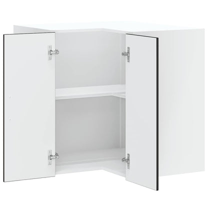 vidaXL Kitchen Wall Corner Cabinet "Kalmar" Black Engineered Wood