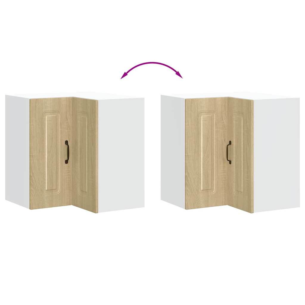 vidaXL Kitchen Wall Corner Cabinet Kalmar Sonoma Oak Engineered Wood