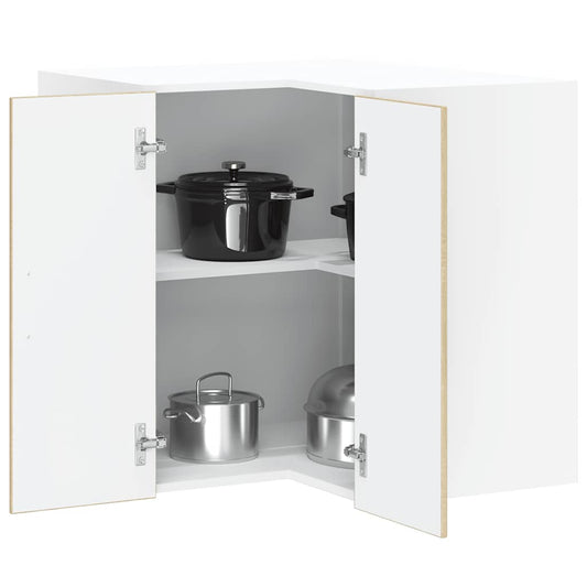 vidaXL Kitchen Wall Corner Cabinet "Kalmar" Sonoma Oak Engineered Wood
