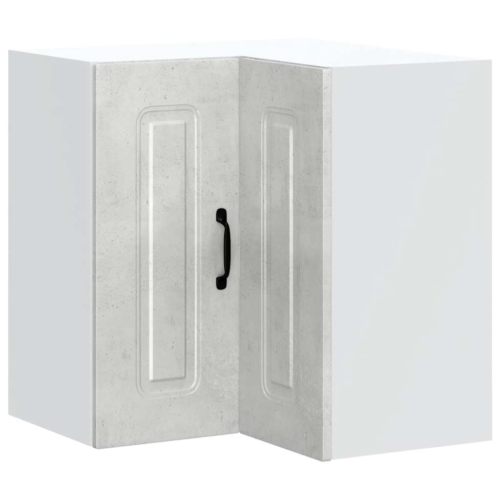 vidaXL Kitchen Wall Corner Cabinet "Kalmar" Concrete Grey Engineered Wood