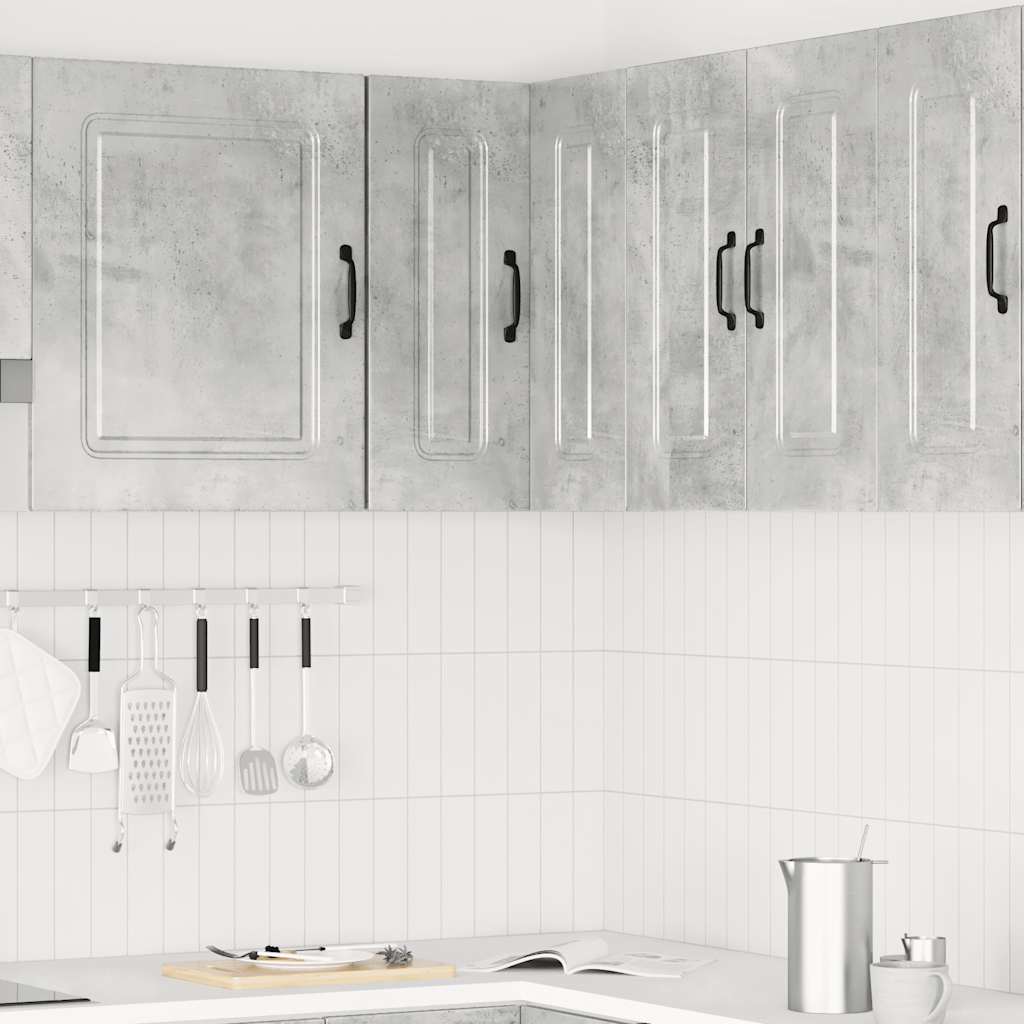 vidaXL Kitchen Wall Corner Cabinet "Kalmar" Concrete Grey Engineered Wood