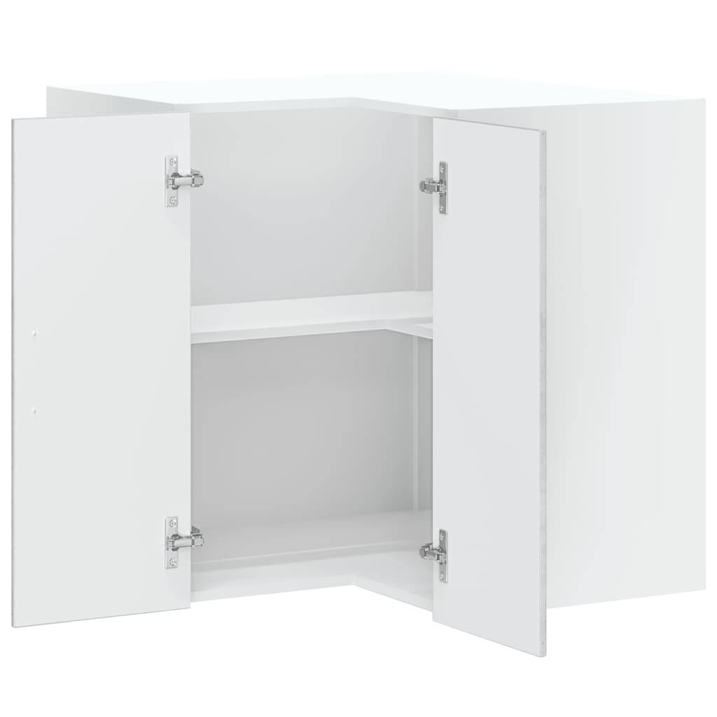 vidaXL Kitchen Wall Corner Cabinet "Kalmar" Concrete Grey Engineered Wood