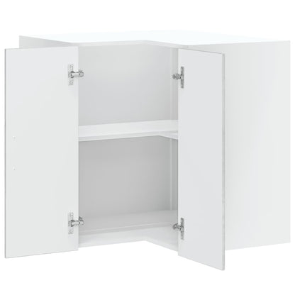 vidaXL Kitchen Wall Corner Cabinet "Kalmar" Concrete Grey Engineered Wood