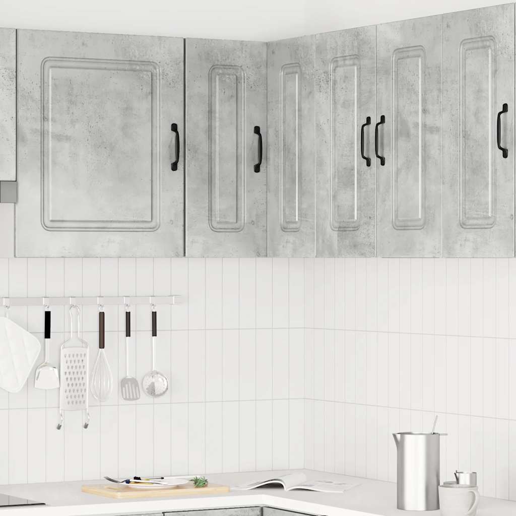 vidaXL Kitchen Wall Corner Cabinet "Kalmar" Concrete Grey