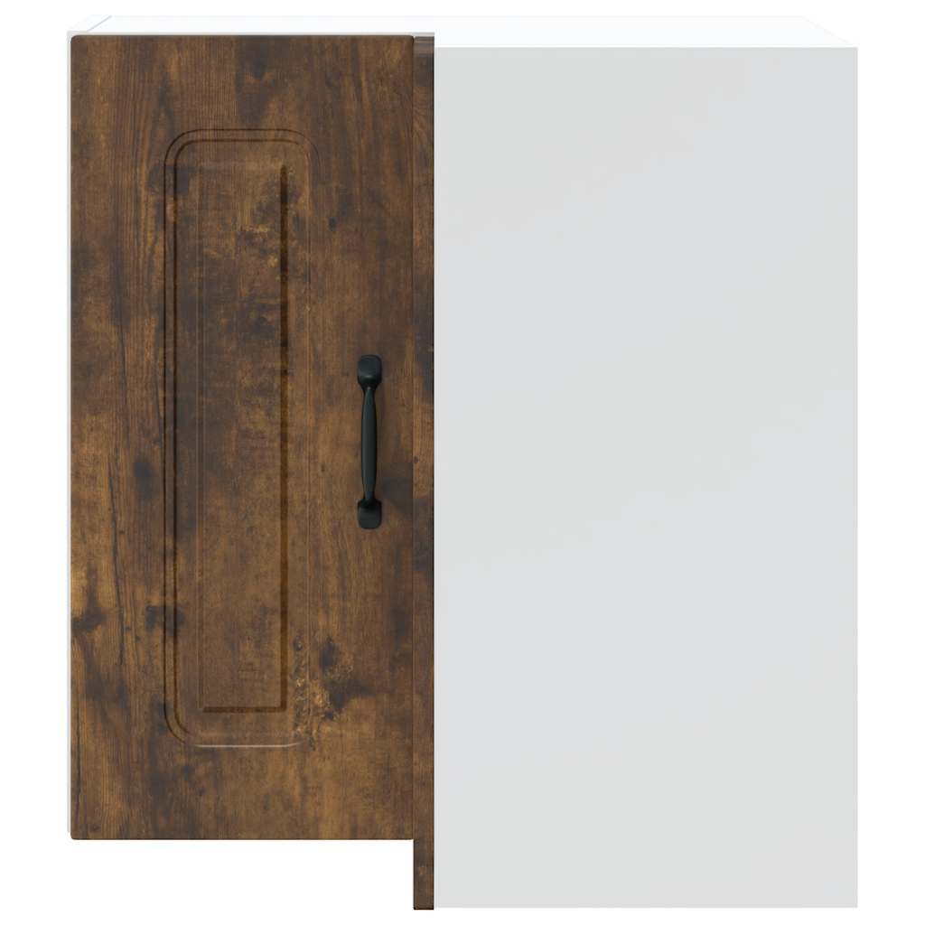 vidaXL Kitchen Wall Corner Cabinet "Kalmar" Smoked Oak Engineered Wood
