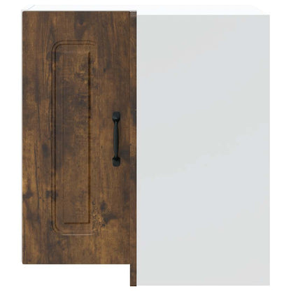 vidaXL Kitchen Wall Corner Cabinet "Kalmar" Smoked Oak Engineered Wood