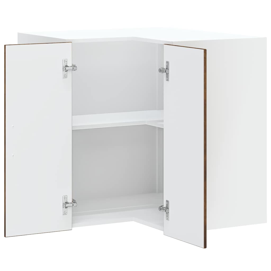 vidaXL Kitchen Wall Corner Cabinet "Kalmar" Smoked Oak Engineered Wood