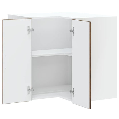vidaXL Kitchen Wall Corner Cabinet "Kalmar" Smoked Oak Engineered Wood