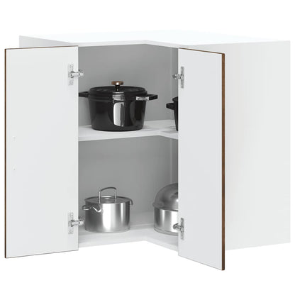 vidaXL Kitchen Wall Corner Cabinet "Kalmar" Smoked Oak Engineered Wood