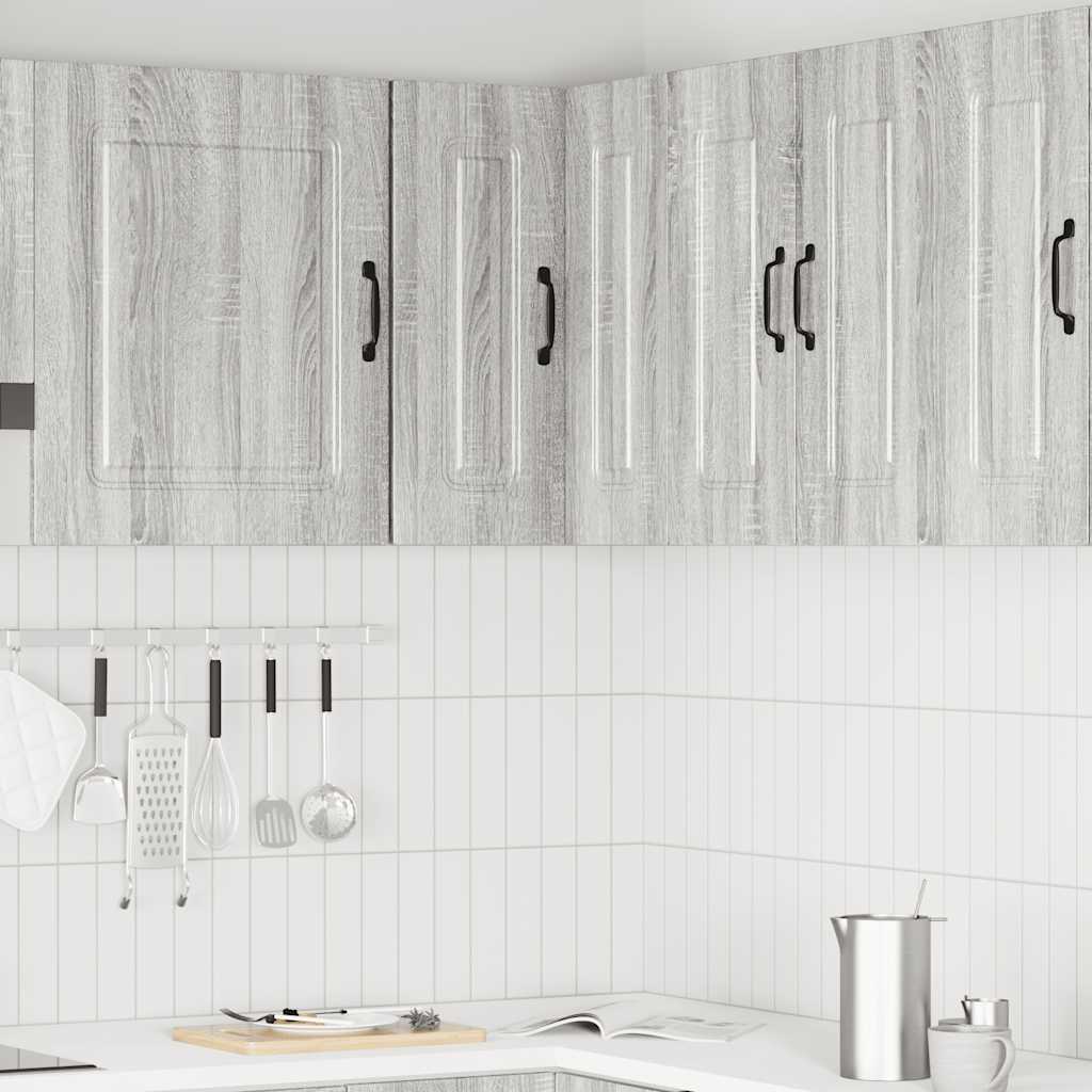 vidaXL Kitchen Wall Corner Cabinet "Kalmar" Grey Sonoma Engineered Wood